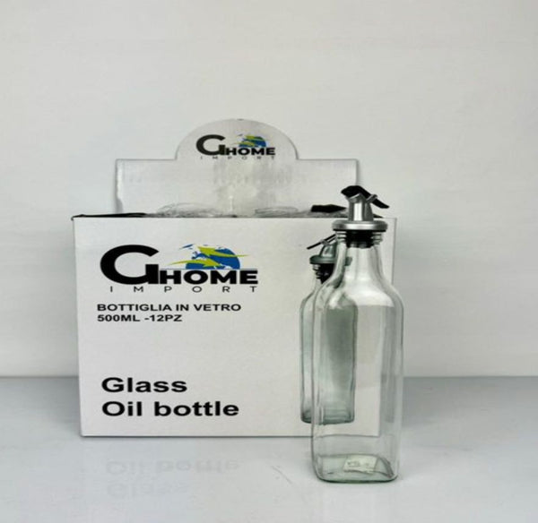 BOTTIGLIA PER OLIO IN VETRO 500ML