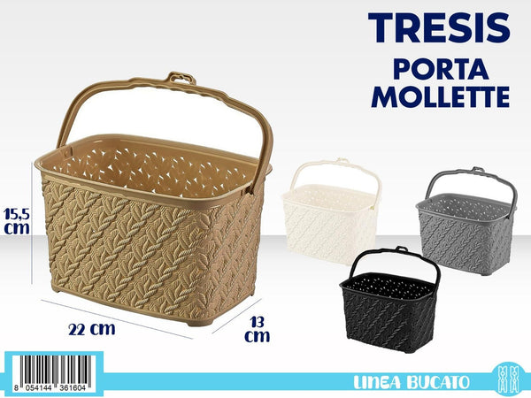 TRESIS CESTINO PORTA MOLLETTE PLASTICA