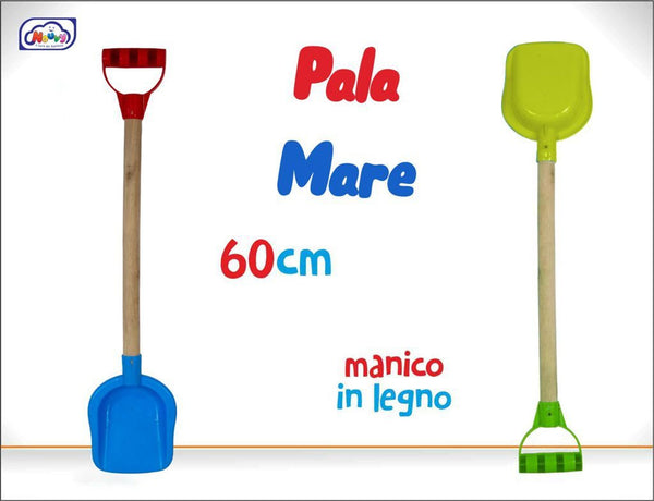 Pala da spiaggia con manico in legno, 61 cm