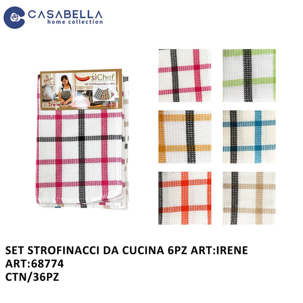 Set Strofinacci da Cucina 6PZ