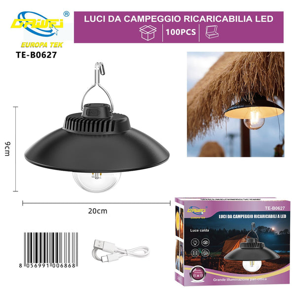 Lampada solare da campeggio