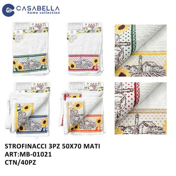 Strofinacci 3PZ 50X70 Mati