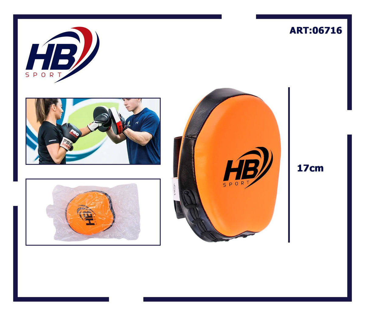 Colpitore da allenamento HB arancione, 17 cm