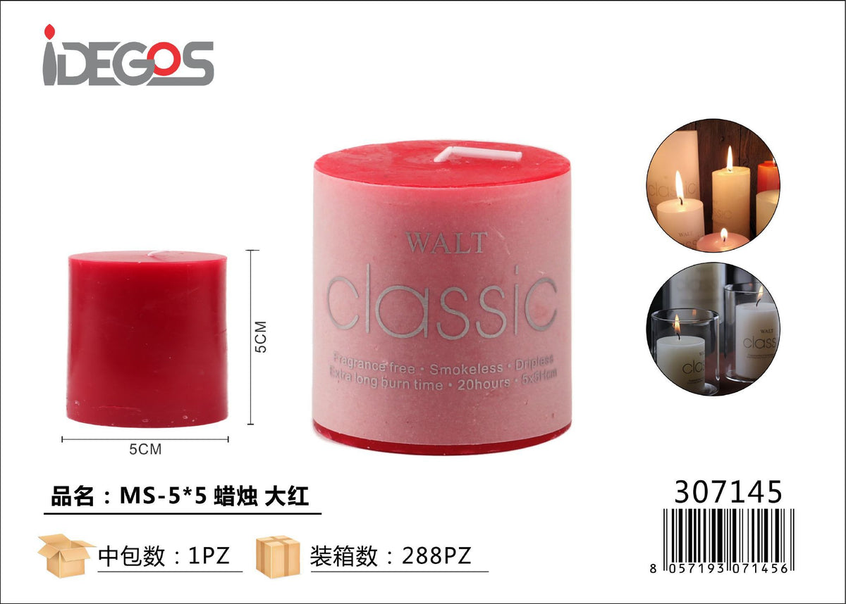 Candela decorativa MS, 5 x 5 cm