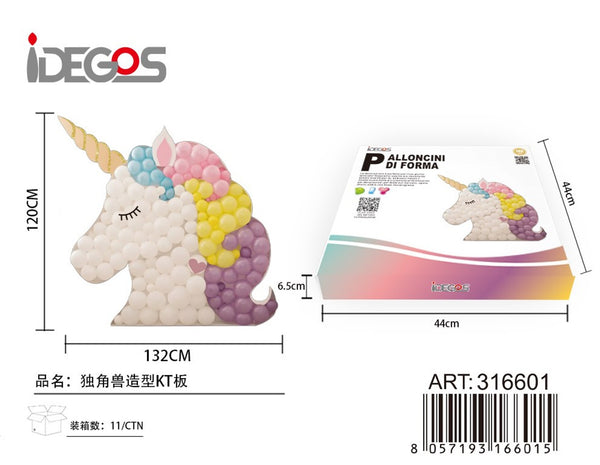 Decorazione con palloncini a forma di unicorno