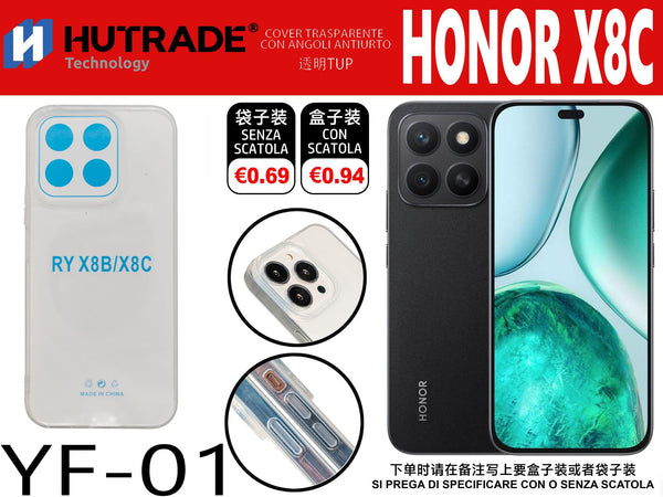 COVER TRASPARENTE HONOR X8C – YF01 011948