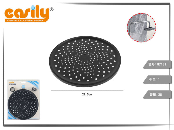 Soffione doccia rotondo con ugelli a spirale 22,5 cm