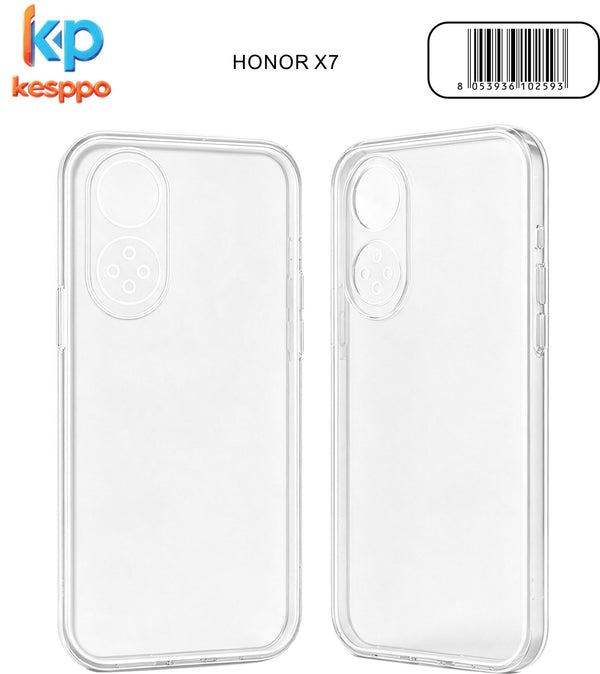 Custodia per Honor X7 – trasparente, in silicone, con aperture sagomate
