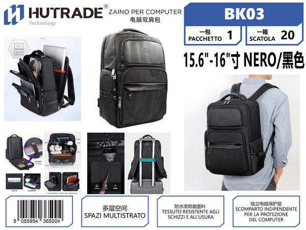 BK03 ZAINO PER COMPUTER MULTIFUNZIONE