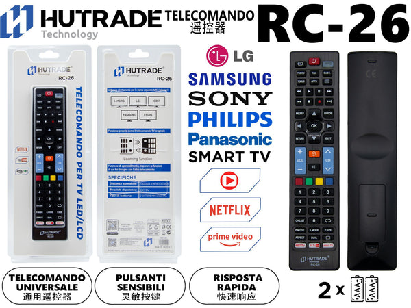 RC-26 TELECOMANDO PER TELEVISIONE UNIVERSALE 5IN1