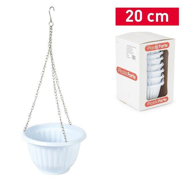 VASO PENDENTE 20CM BIANCO