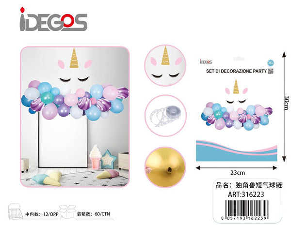 Kit arco di palloncini unicorno