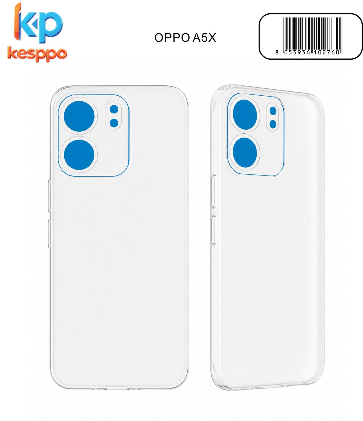 Custodia per OPPO A5X – trasparente, in silicone