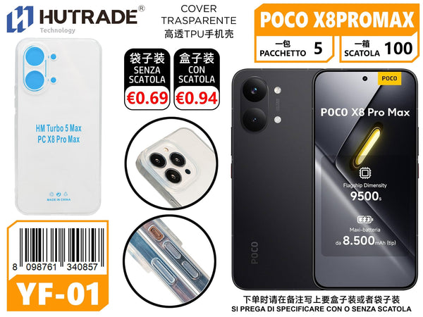 COVER TRASPARENTE POCO X8 PRO MAX – YF01 012034