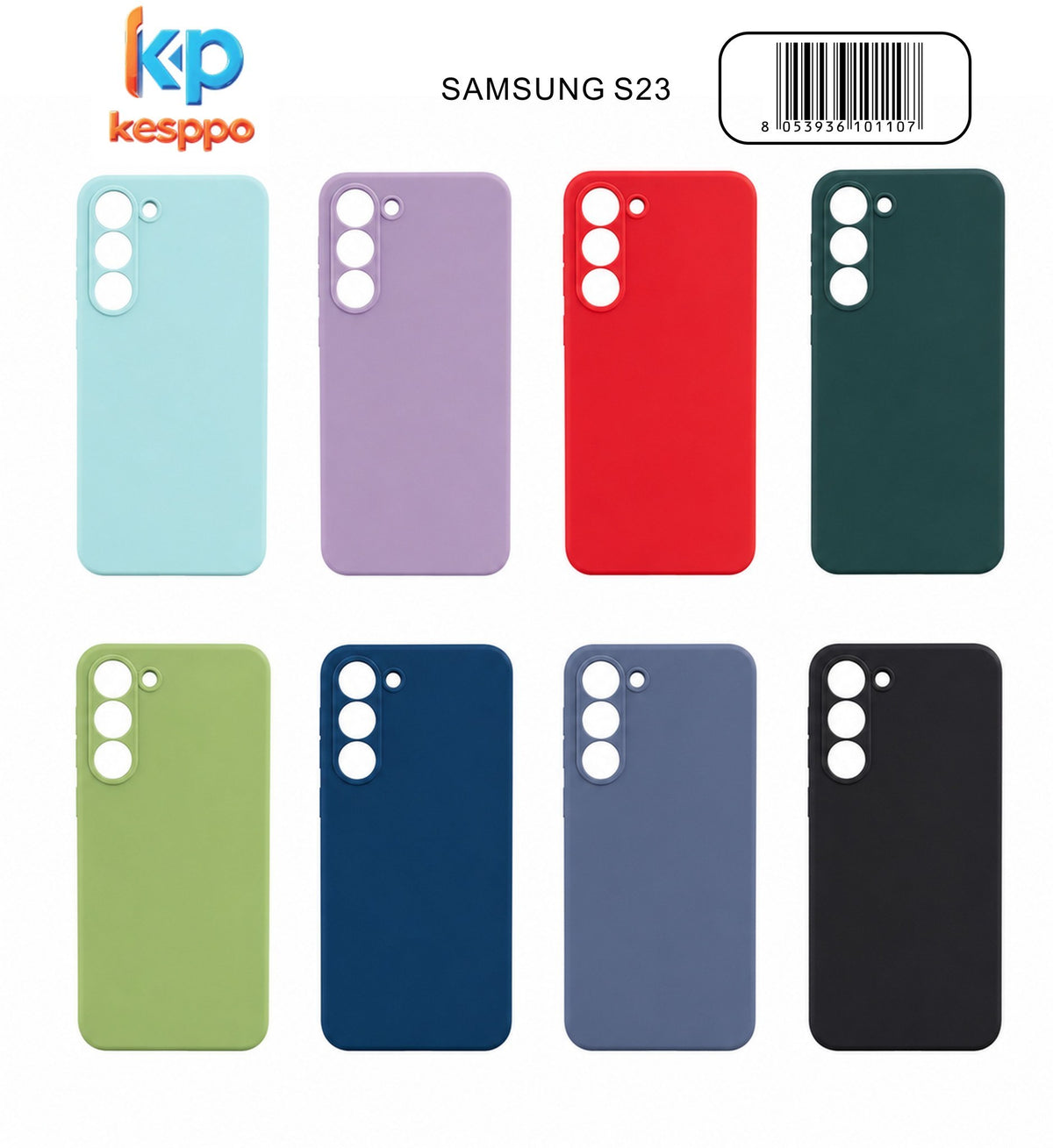 Custodia per Samsung Galaxy S23 – a tinta unita, in silicone, con aperture sagomate