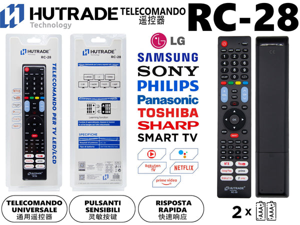 RC-28 TELECOMANDO PER TELEVISIONE UNIVERSALE 7IN1