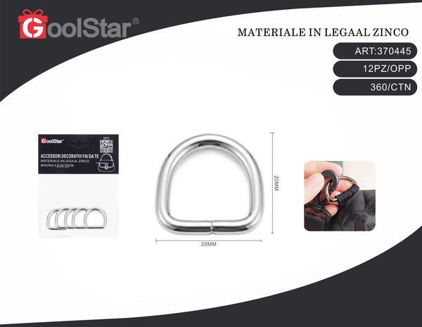 Anelli a D GoolStar 20, 25 e 32 mm, 5 pezzi