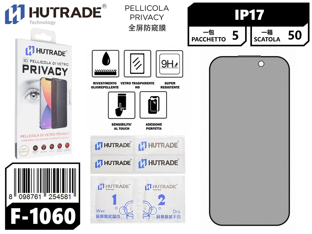 F-1060 PELLICOLA DI VETRO PRIVACY IP17