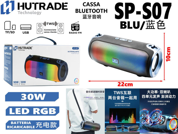 SP-S07 MINI CASSA BLUETOOTH CON RADIO 45W RGB
