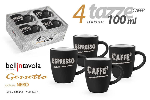 Tazzina da caffè 23025/4/B, 100 ml, confezione da 4 pezzi