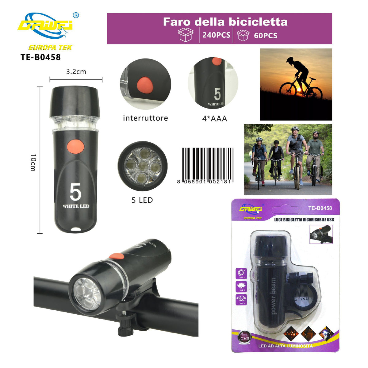 Luce per bicicletta