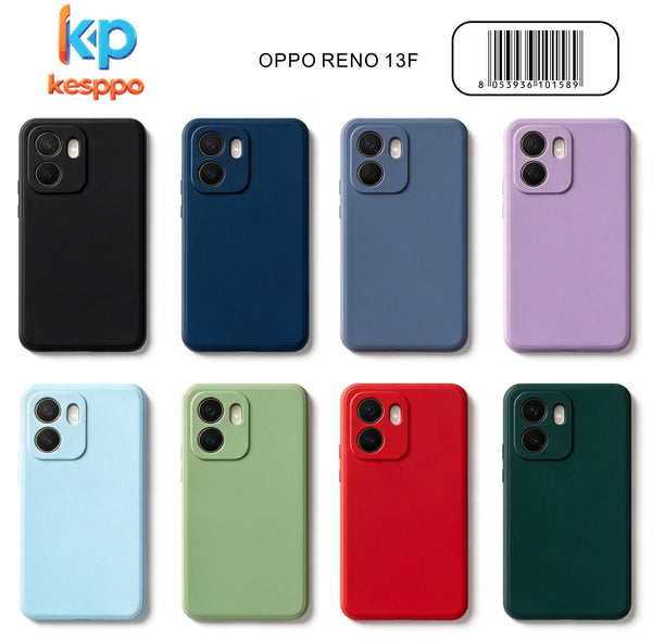 Custodia per OPPO RENO 13F – a tinta unita, in silicone, con aperture sagomate