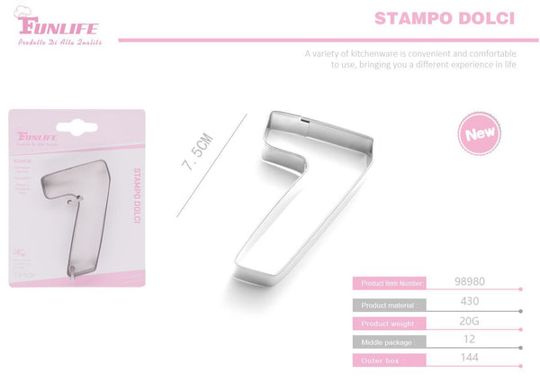 Stampo per biscotti a forma di numero 7