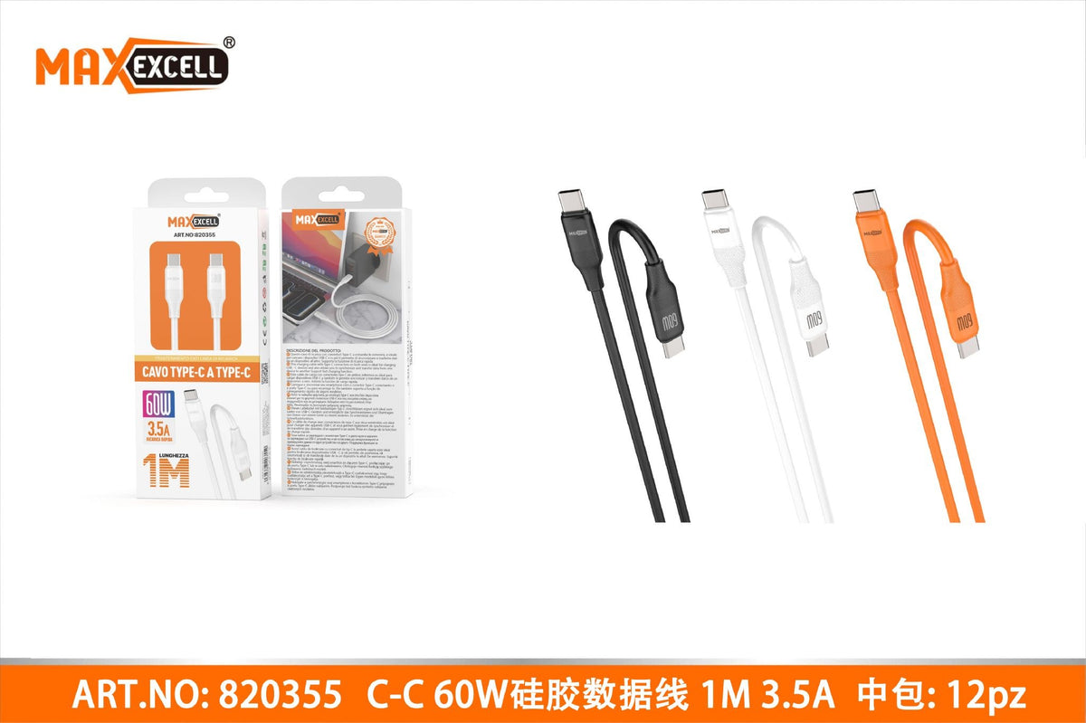 Cavo TYPE-C a TYPE-C 1M 60W 3.5A