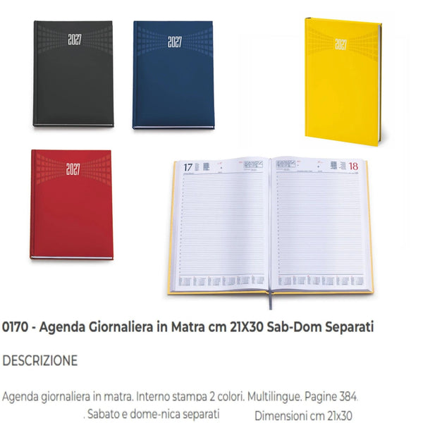 Agenda o diario – AGENDA 2021 GIORNALIERA 170 21X29.7