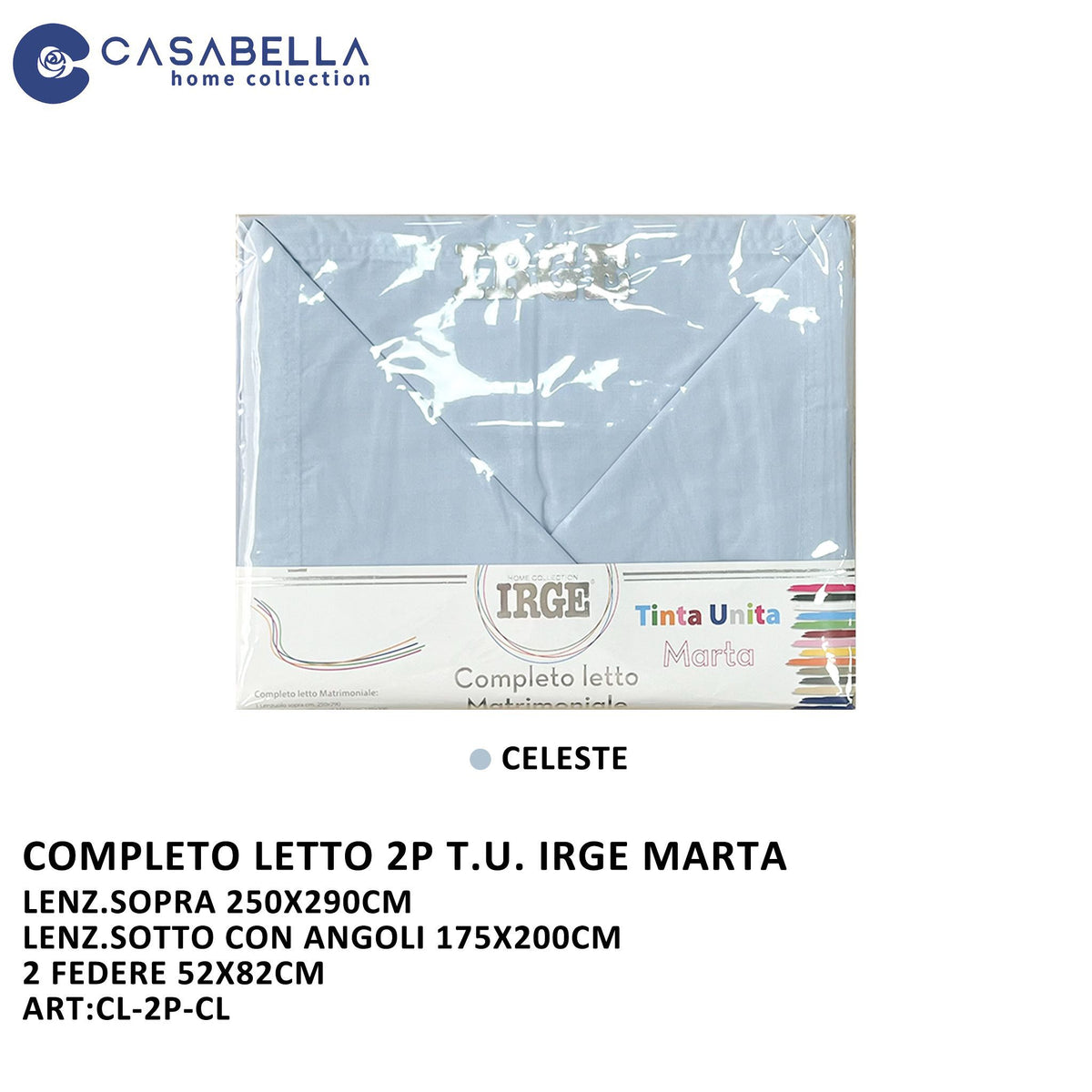 Completo Letto 2P Irge Celeste