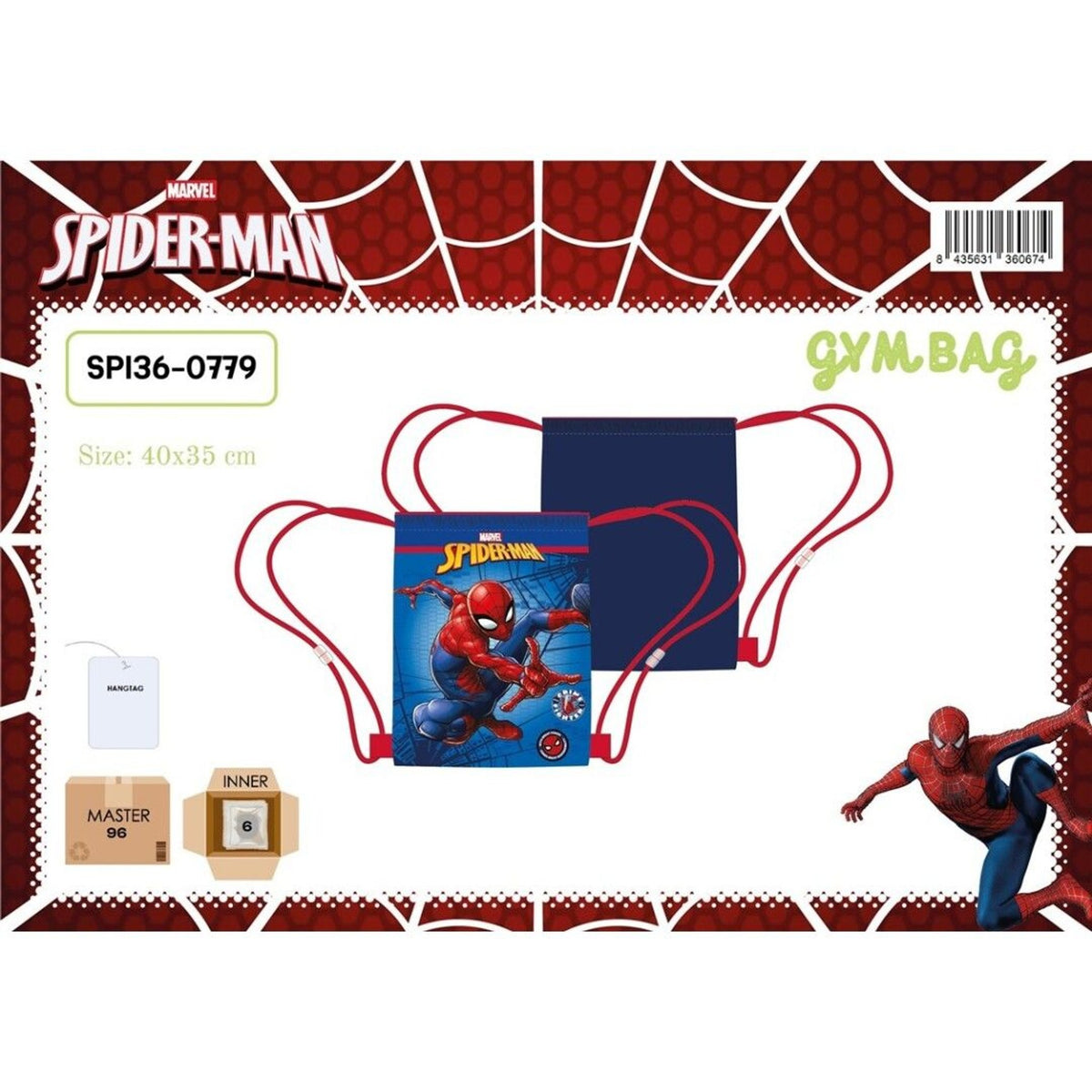 Sacca a coulisse – SPIDERMAN GYM BAG 40X35 SPI360779