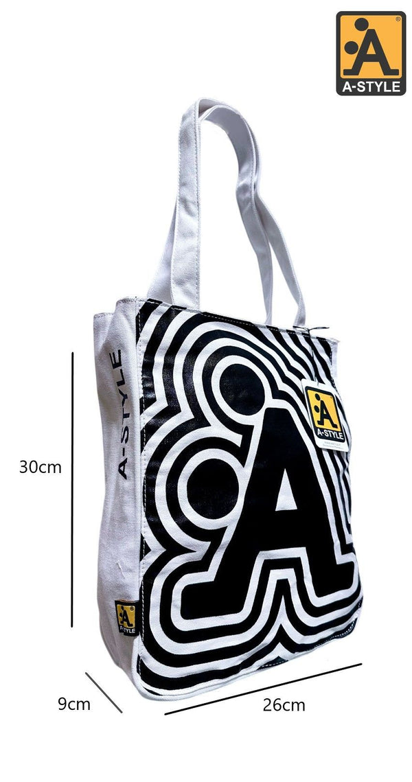 Borsa shopper A-Style con stampa grafica
