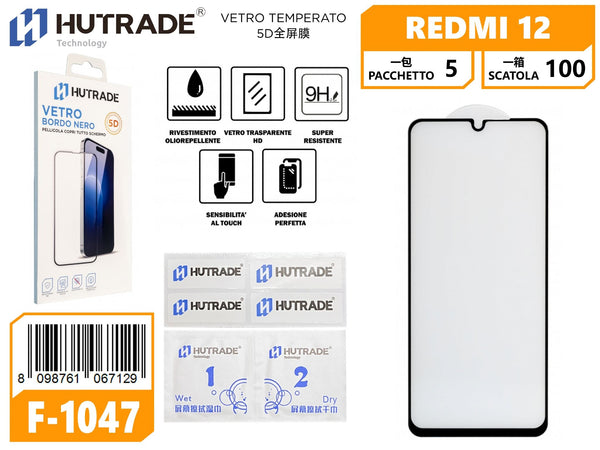 PELLICOLA DI VETRO 5D REDMI 12