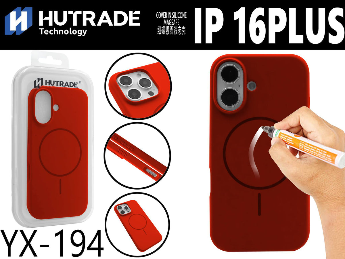 YX-194 COVER COLORATA MAGSAFE IP16 PLUS ROSSO