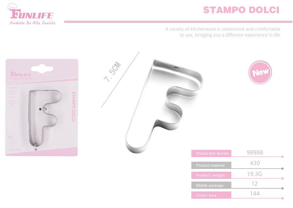 Stampo per biscotti a forma di lettera F