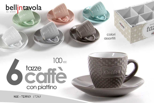 Tazzina da caffè 17263, 100 cc, confezione da 6 pezzi