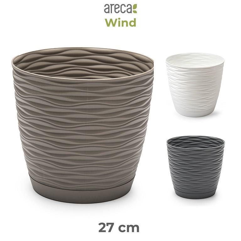 P/20019W9 VASO WIND PLASTICA ARECA 27CM 27X27X25.5CM