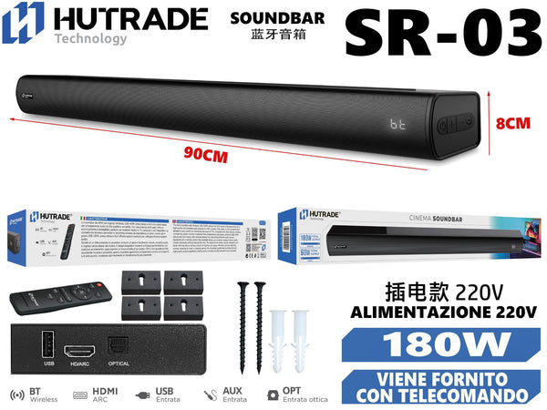 SR03 SOUNDBAR BLUETOOTH PER TV DA 60W RMS