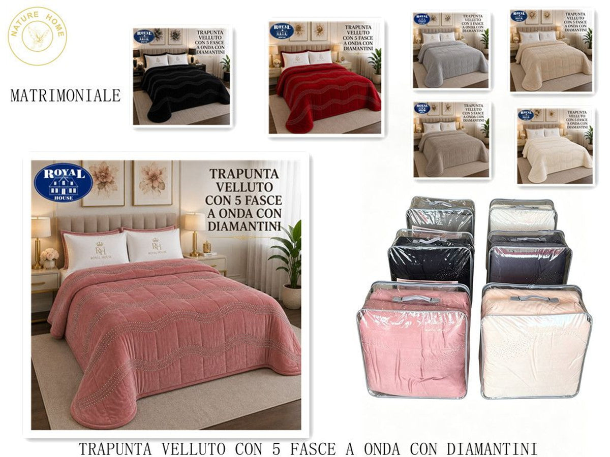 TRAPUNTA VELLUTO CANDIDA ROYA 2POSTI