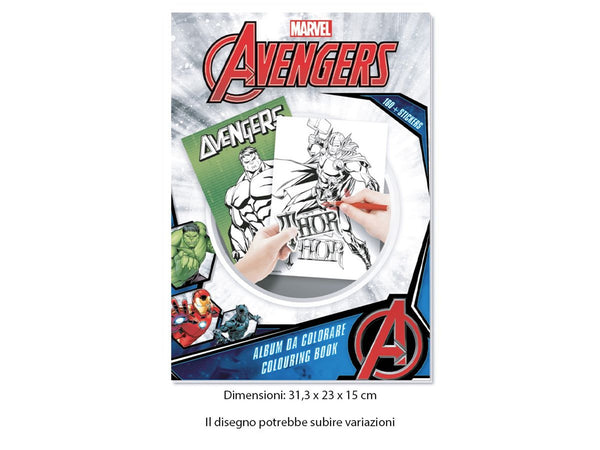 Album da colorare Marvel Avengers con adesivi