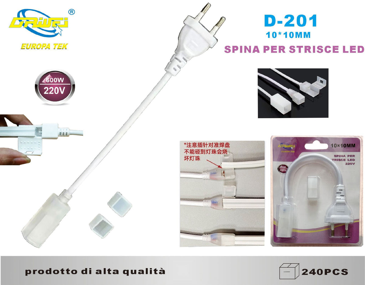 Connettore per illuminazione — 10 × 10 mm