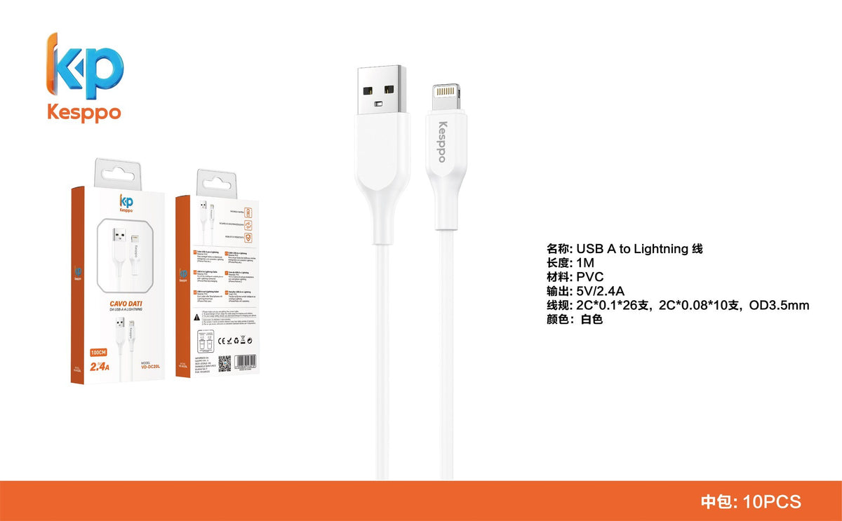 Cavo dati VD-DC20L USB-A / Lightning, 2,4 A
