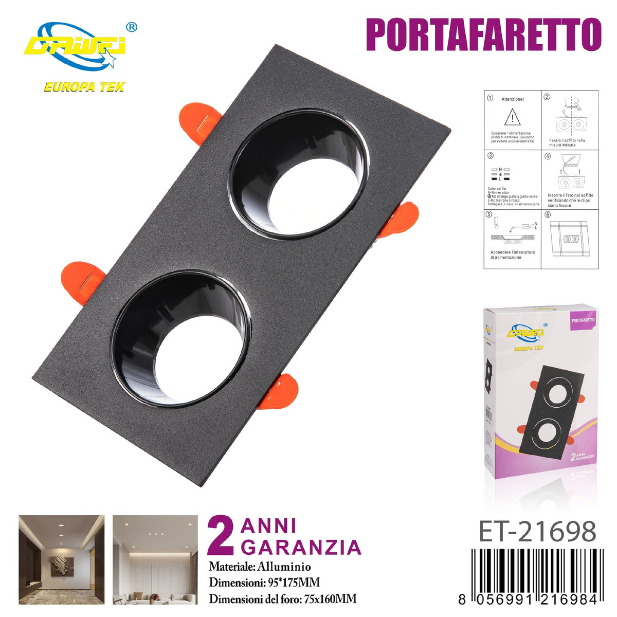 Supporto per faretto