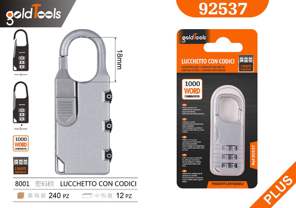 Lucchetto a combinazione 8001