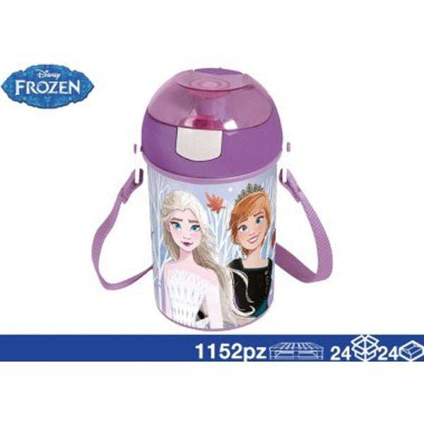 Borraccia Frozen 2 con tappo pop up e tracolla ST81069