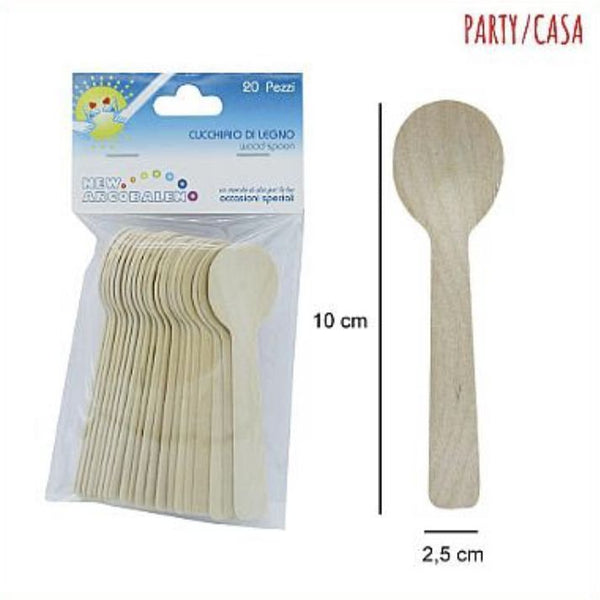 ARCOBALENO 20PZ CUCCHIAIO LEGNO