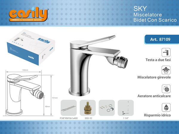Miscelatore monocomando per bidet SKY