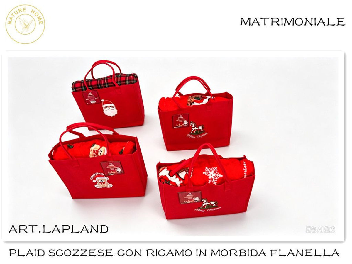 Plaid natalizio LAPLAND con borsa