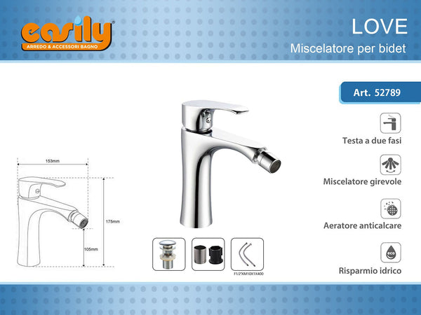 Miscelatore monocomando per bidet LOVE