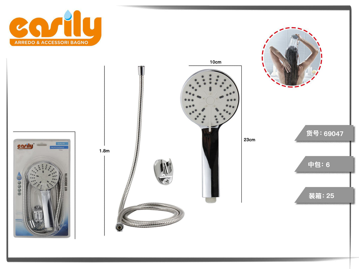 Kit doccetta con impugnatura larga e flessibile da 1,8 m